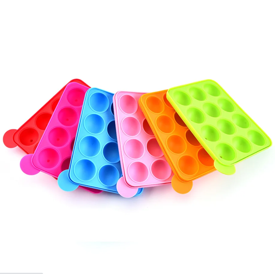 
Оптовая продажа, форма для шоколада пищевого класса, розовая силиконовая форма для торта, полукруглая форма для леденцов, праздничная форма для выпечки кексов и тортов 