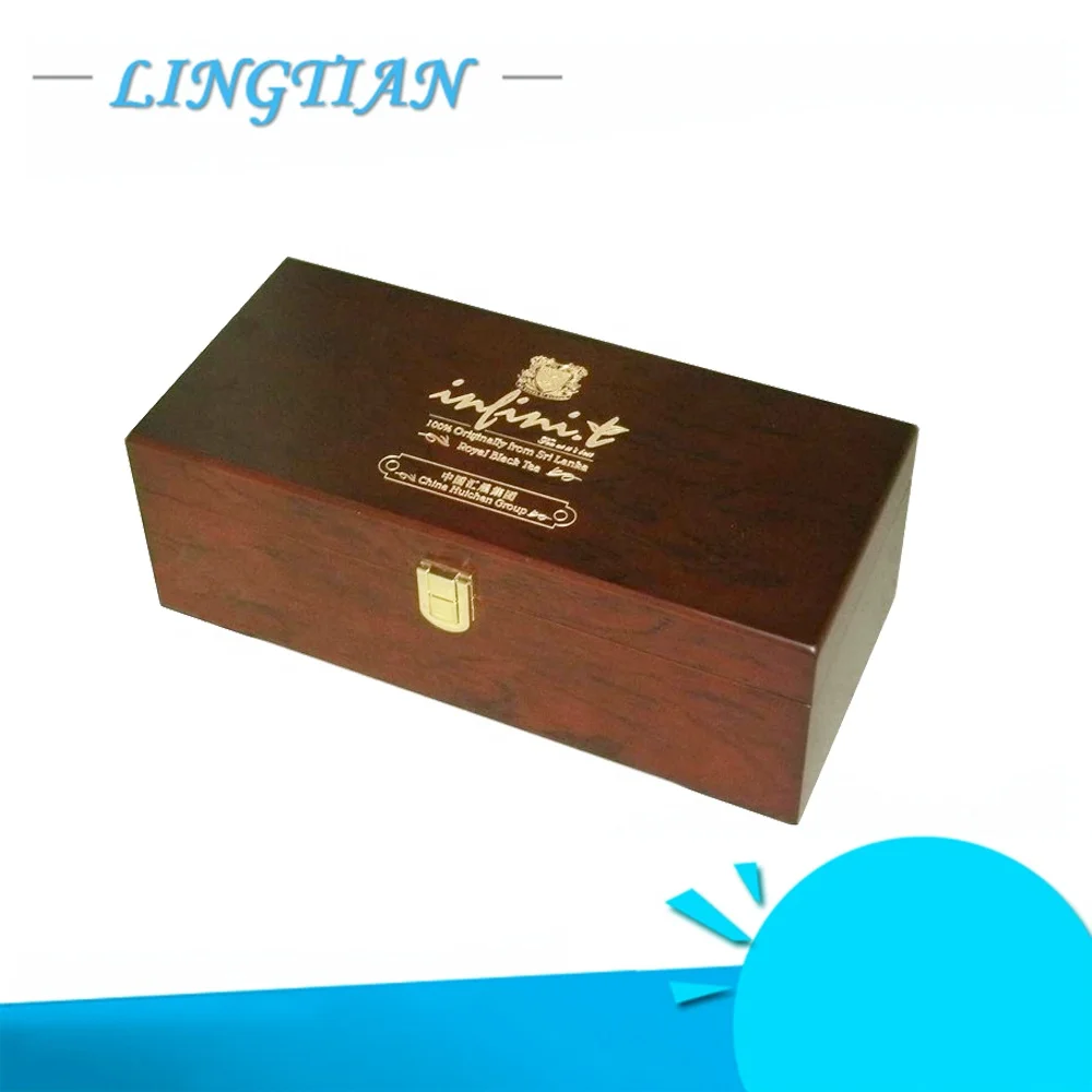 OEM Stylish Vintage Metal Lock Jewelry Treasure Chest Case Manual Wooden Wine Box