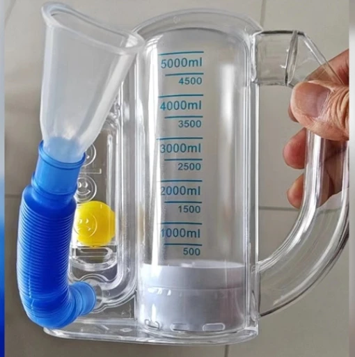 Single Ball Breathing Trainer Medical Breath Exerciser Lung Respiratory Training Device for Incentive Spirometers