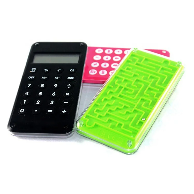 Labyrinth Maze Game Calculator Kids Cute Gifts Mini Pocket Funny Fancy Present 8 Digits Portable Wholesales Calculator