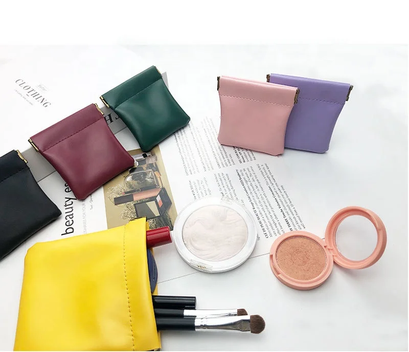 Портативный мини-кошелек для монет из ПУ кожи, Весенняя сумка для хранения наушников и губной помады