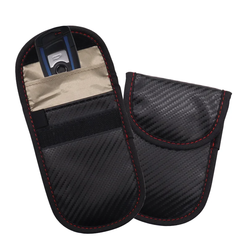 Anti-Hacking RFID Signal Blocking Faraday Bag Shield Pouch Wallet for Cell Phone Privacy Protection and Car Key FOB Protector