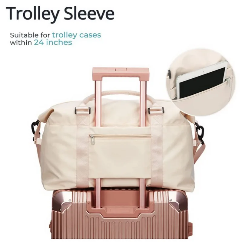 Large capacity women custom weekend duffle gym bags high quality custom new swim dance sports duffel bag
