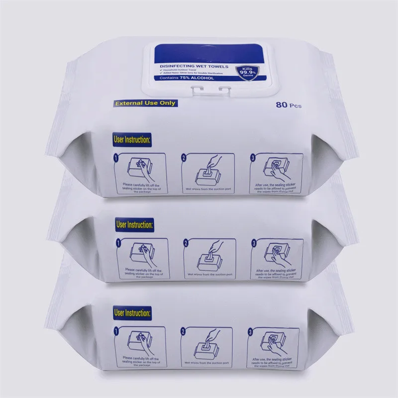 Oem odm non woven fabric disposal wet antiseptic wipe for wet wipes