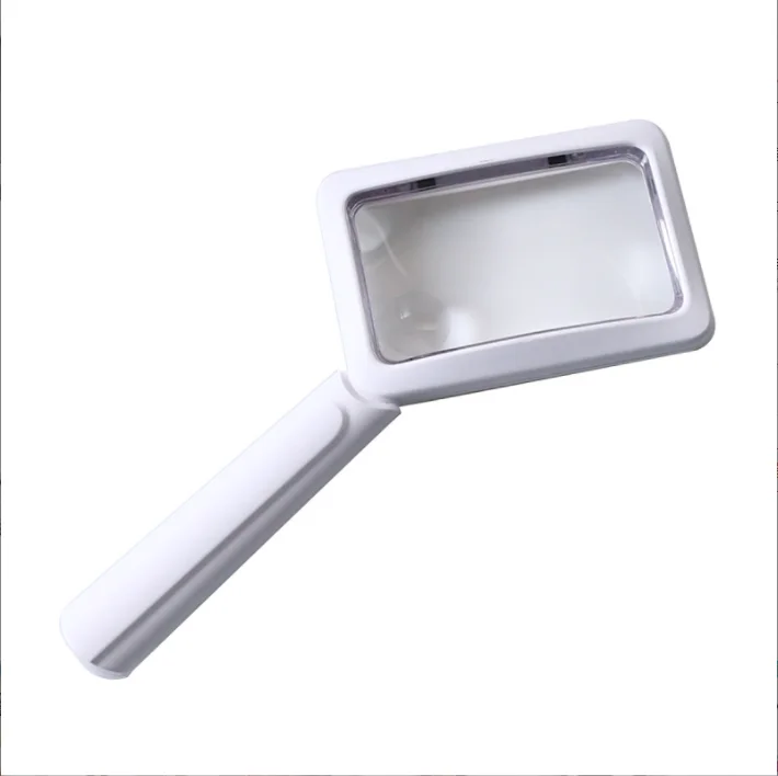 USB charging 20 led portable elderly reading  handheld rectangular magnifying glass XT1311