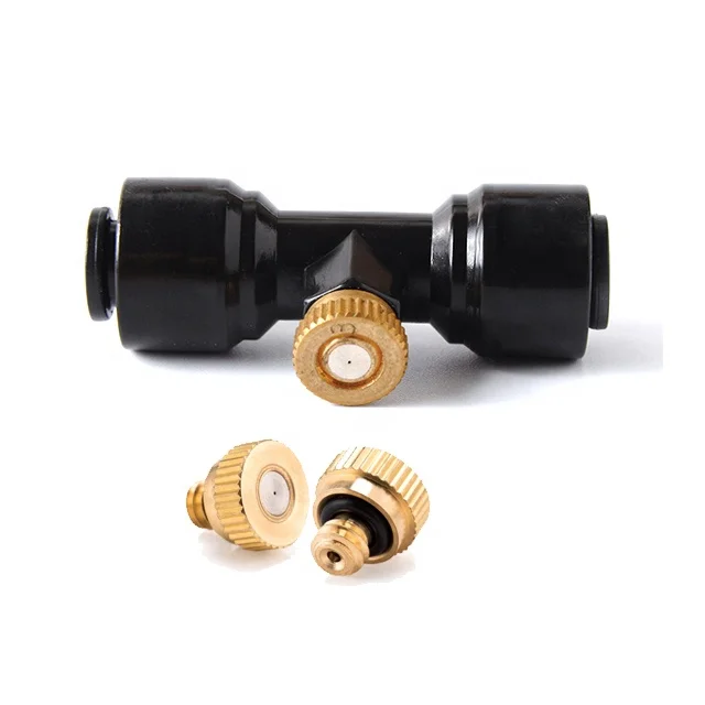 Brass Low Pressure Anti Drip Fog Misting Cooling Water Spray Nozzle