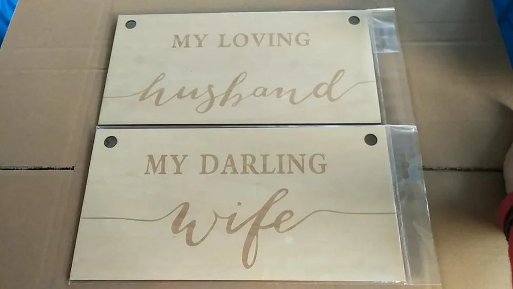 TX Personalized Bride Groom Wedding Chair Yard Store Signs For Party Suppliers