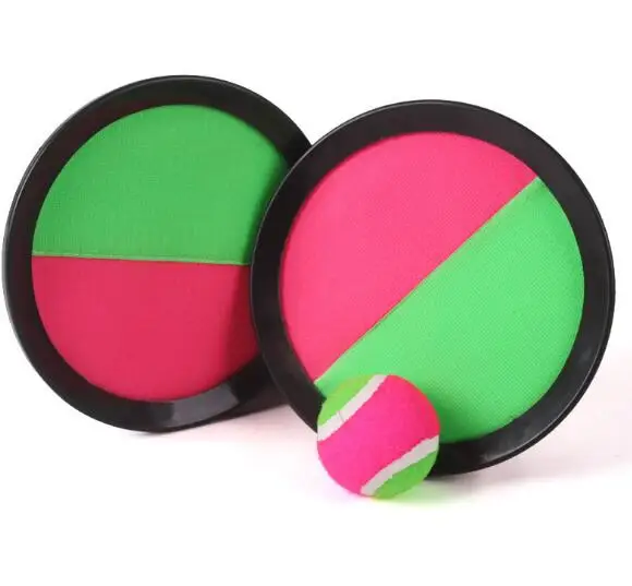 
Custom Manufacturer Pink Green Housewares Paddle Sticky Catch Ball Game Set 