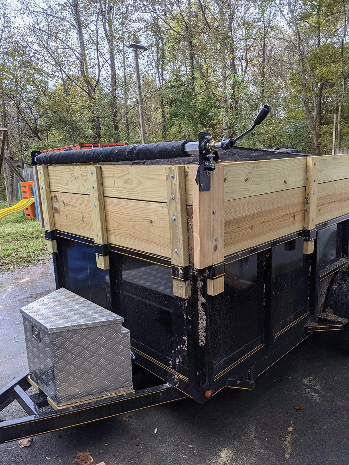 Manual Pull Hand Crank Hexagon Axle Dump Truck and Trailer Tarp Kit