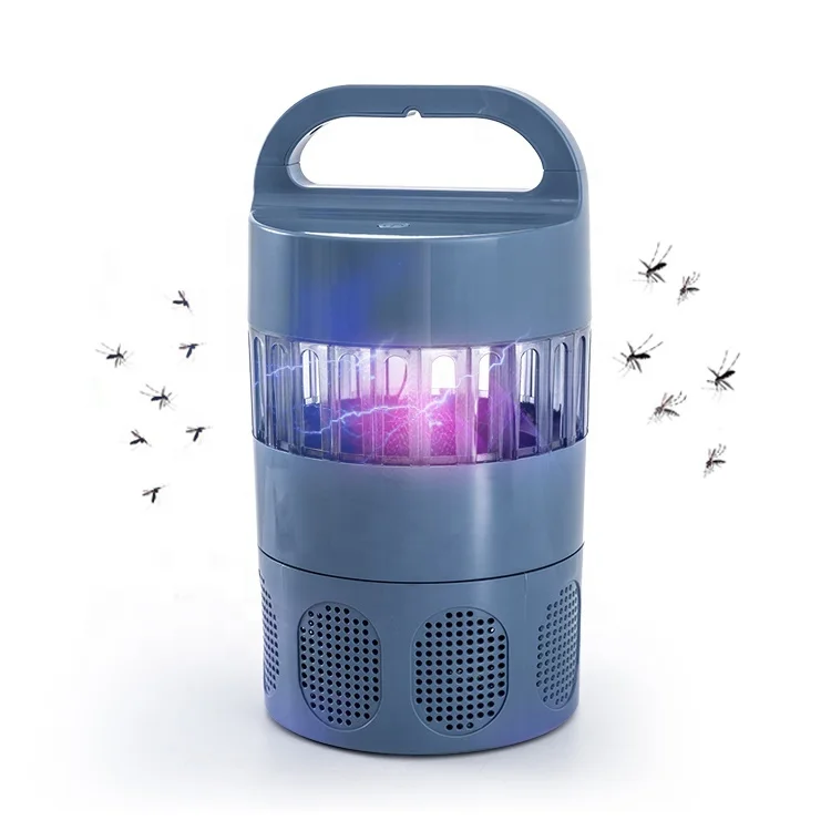 Outdoor Indoor Abs Bug Zapper Uv Light Portable Noiseless Fan Electric Mosquito Killer Lamp