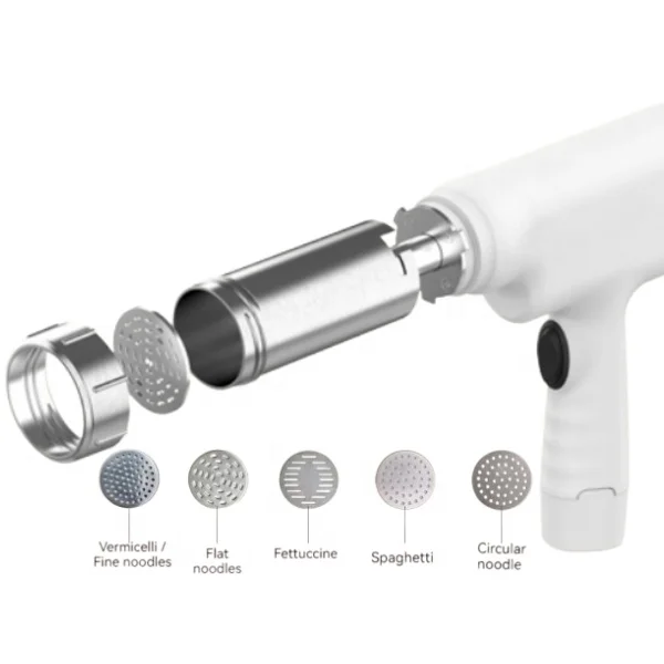 Fresh noodle pasta dough press portable type electric pasta and noodle maker rechargeable lithium ion cell pasta extruder