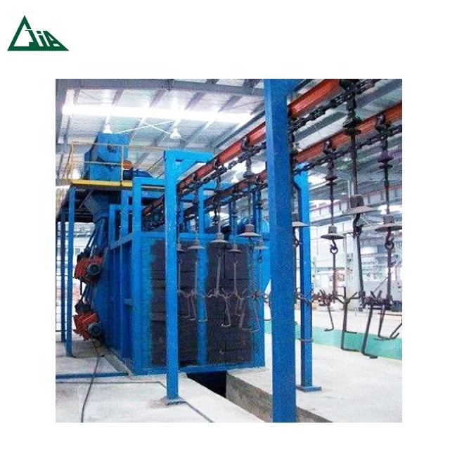 Industrial rust remover Q38 Continuous shot blasting and painting machine in abrator