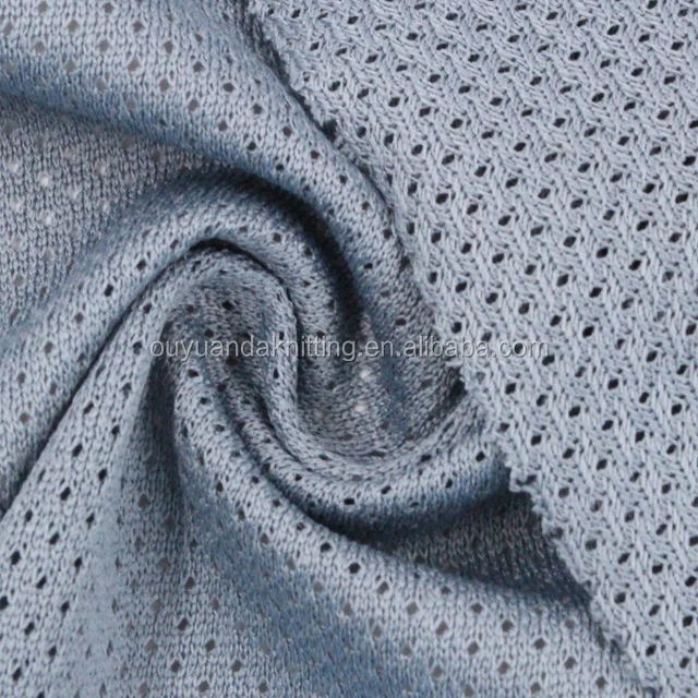 100% Polyester 130gsm DTY Sport Tricot Mesh Fabric for Reversible Basketball Jersey