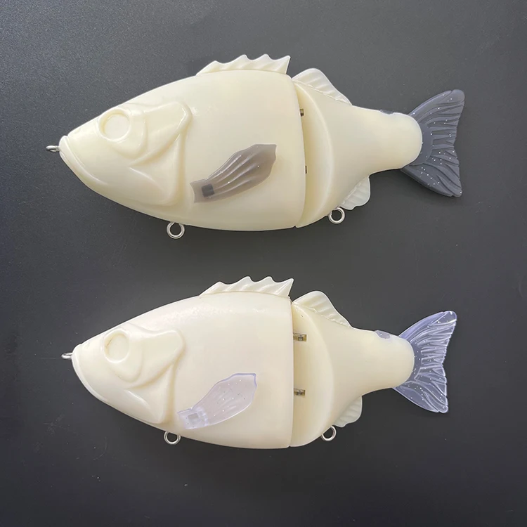 New Arrival Double Jointed Fishing Lure 16CM 130G Bass Lure Blanks With Soft Tail and Soft Chin Sinking Fishing Tackle