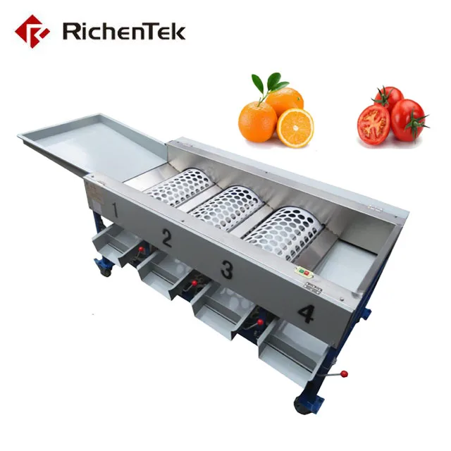 3-7 Grades Date Sorting Machine / Cherry Grader / Small Potato Grading Machine