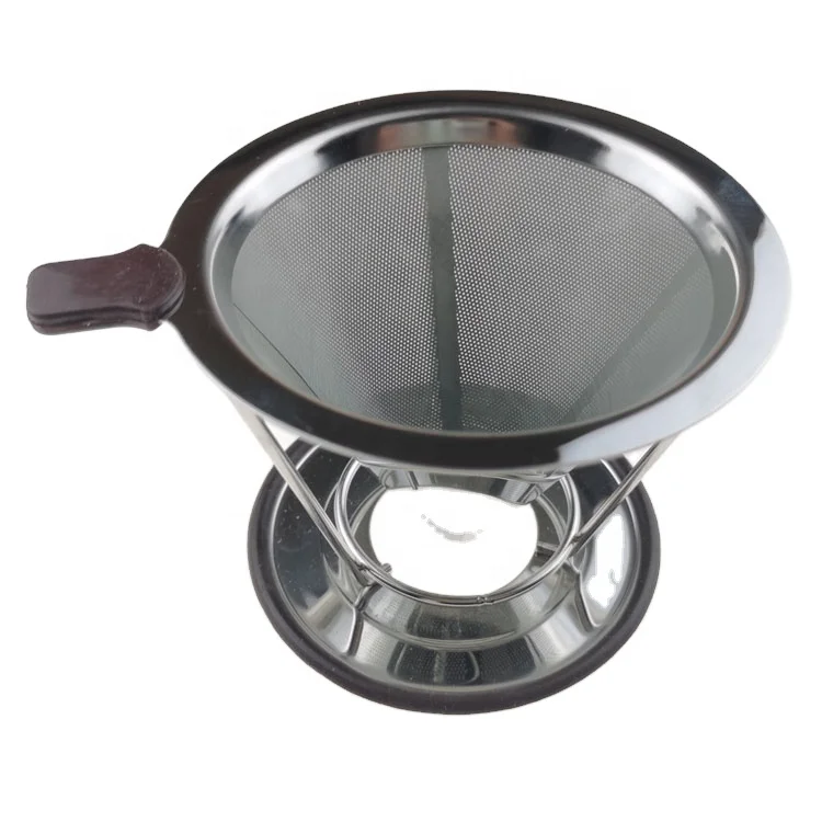 coffee maker drip 304 stainless steel filter screen V 60 cone filter Cup  coffee filter dripper