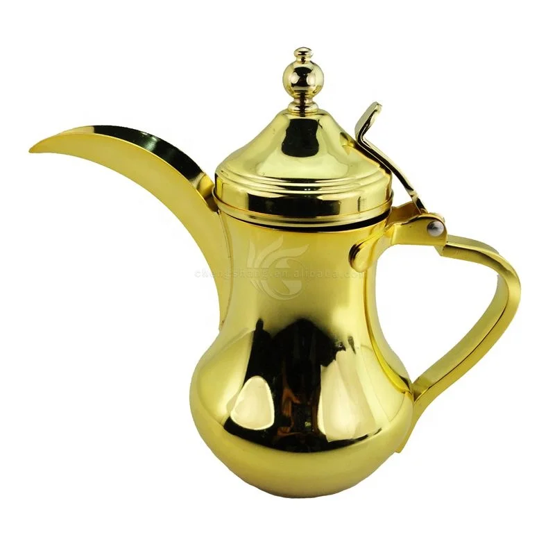 Dubai high quality golden single stainless steel arabic coffee pot thermo jug