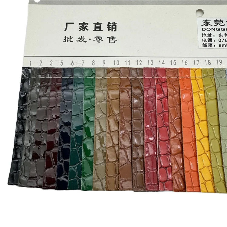 In stock metallic bright Square shape embossed snake skin faux leather eco friendly pu leather for shoe