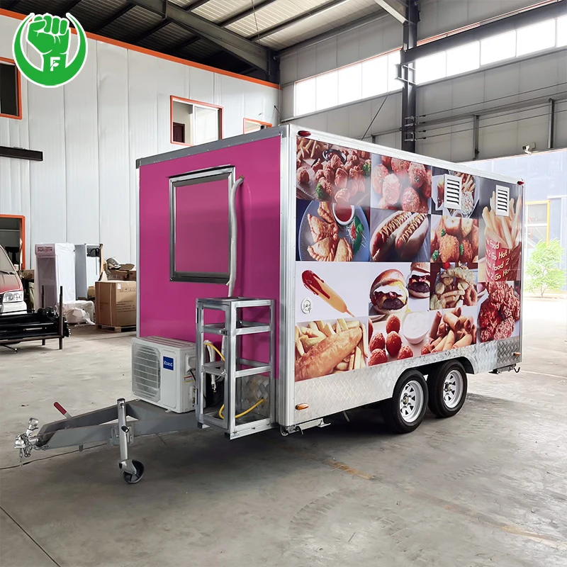 pizza food truck fiberglass food trailer vending food cart made in the united states