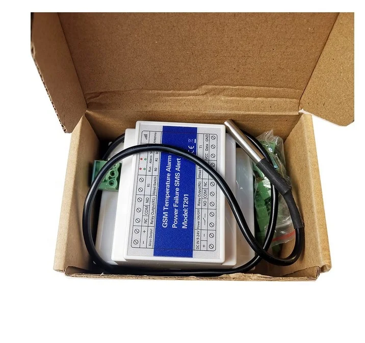 T201GSM Remote Relay Switch Access Controller GSM Temperature Alarm 2G/3G/4G Power Status Monitoring Power Failure SMS  Alarm