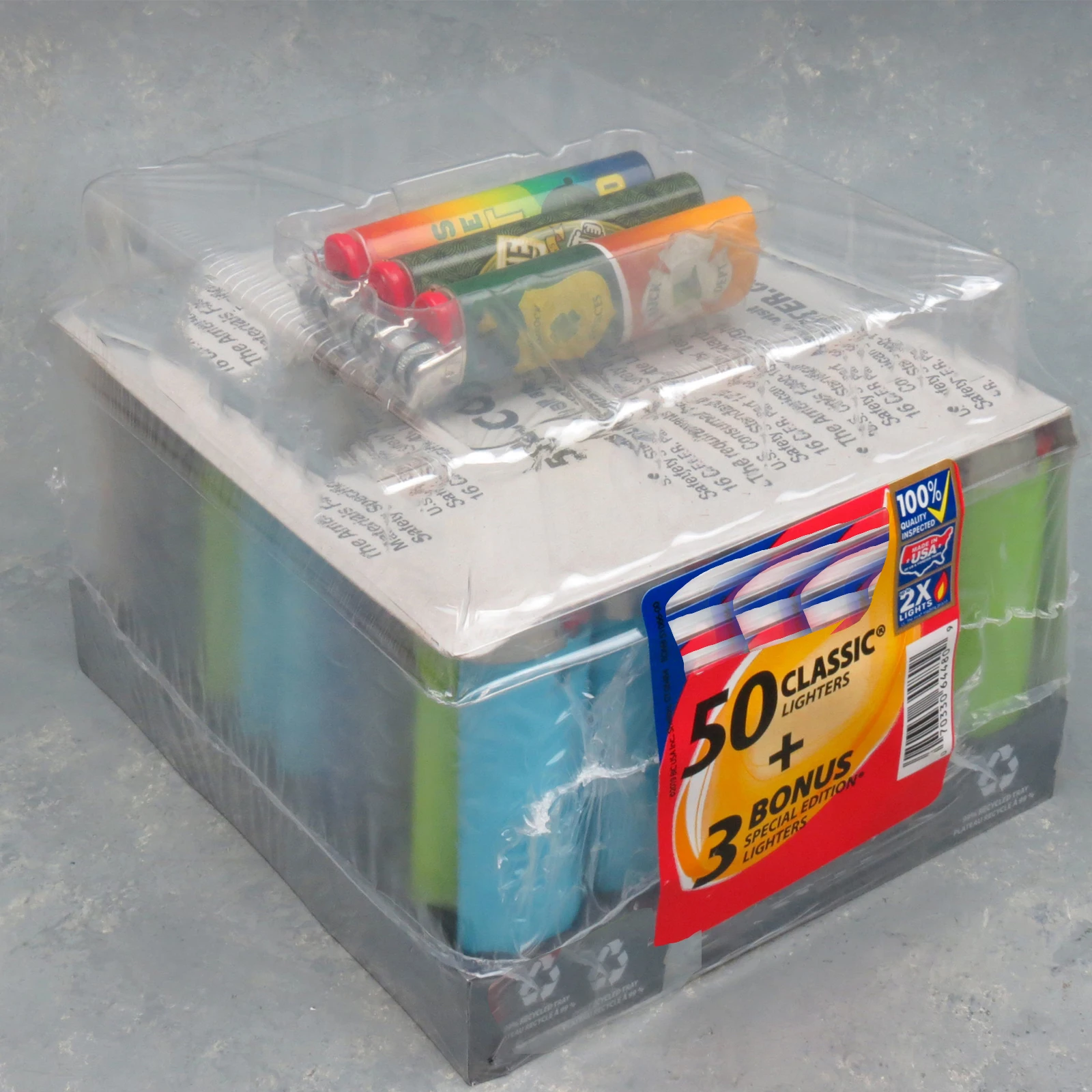 USA STOCK NOW Class A Bic lighter 50pcs per box, assorted color, available in different variation of quantity