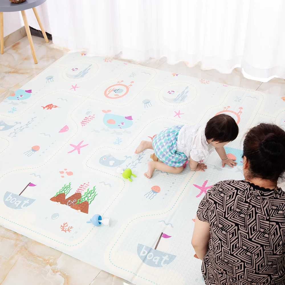 Hot sale Foldable XPE Foam Baby Play Mat Kid Playmat Crawling Children Play Mat for todlers baby Educational Mat