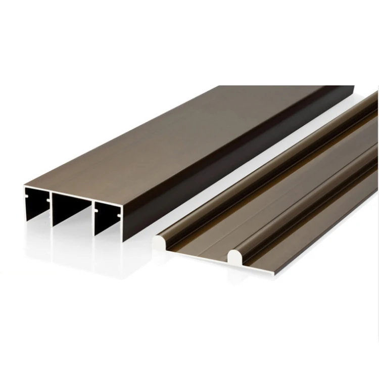 New Aluminum Profile Hanging Sliding Door Roller Aluminum Sliding Wood Door Upper and Lower Track