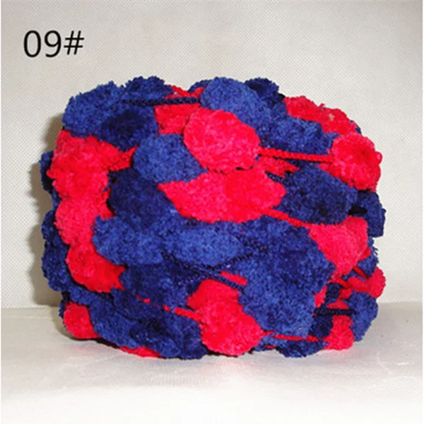 Manufacturer Cheap Wholesale Good Quality Polyester Small Pom Pom Yarn For Knitting