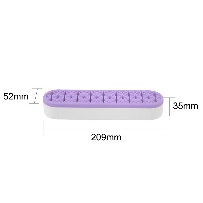 Custom Logo Silicone Brush Holder Washable Brush Organizer Cosmetic Rack Storage Holders Pen Holder for Organizer