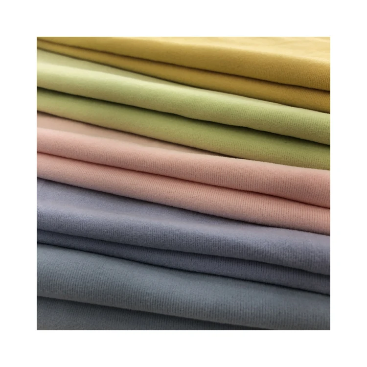 Hot Sale High Quality 90% Polyester 10% Spandex 185cm 260gsm Polyesterdouble Sides knitted Soft Fabric For Blanket Garments