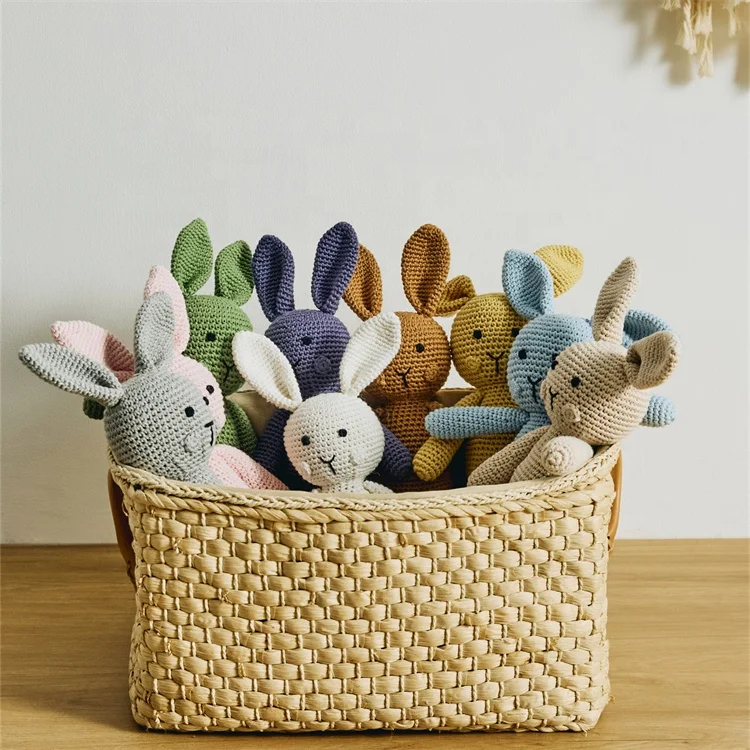 New Design Cotton Baby Knitted Handmade doll Comforter Wholesale Knitted Factory