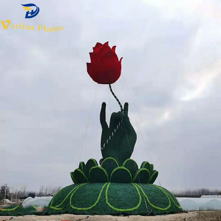 China hot sale Rose design artificial decorative landscape topiary