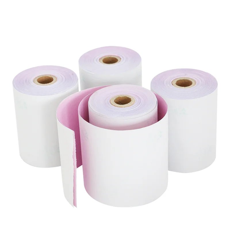 Yulu Brand 2-ply cash register ncr paper roll 57mm white pink Paper Cash Register Tape Roll Buy Register Rolls RollsTwo Ply