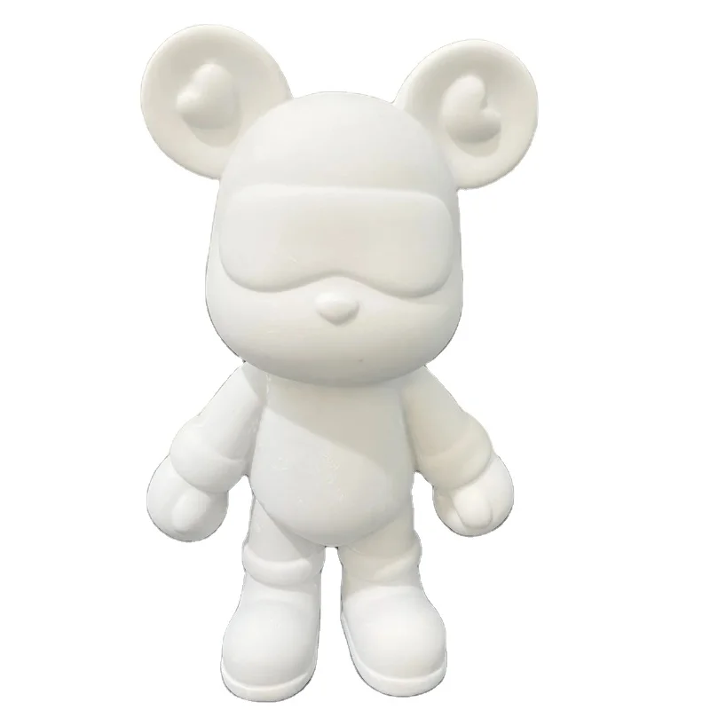 New Arrival Lightning White Rabbit Bear DIY Paint Fluid Manufacturer Kawaii Figure White Bear Sculpture Fashion Brick Fluid With