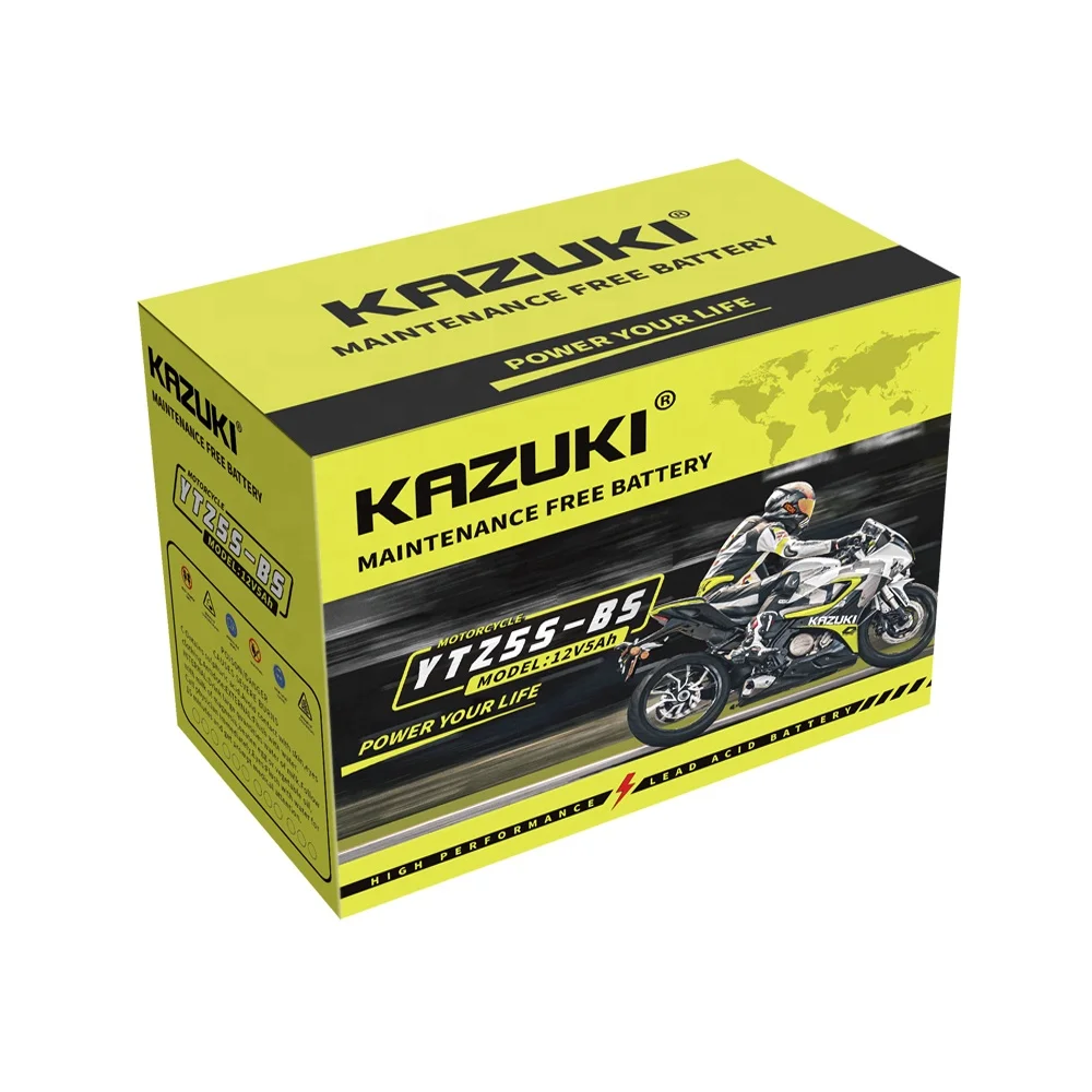 KAZUKI Wholesales Long Cycle Life Motorcycle accessories baterai sepeda motor12V4AH YTX4A Gel Motorcycle battery