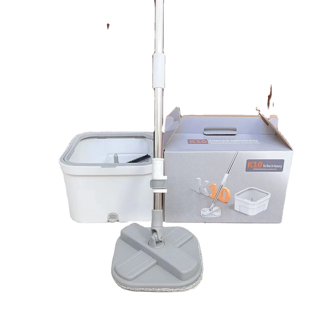 2024 Hot Sale High Quality Clean Dirt Separator Belt Mop Bucket Set With Two Microfiber Heads