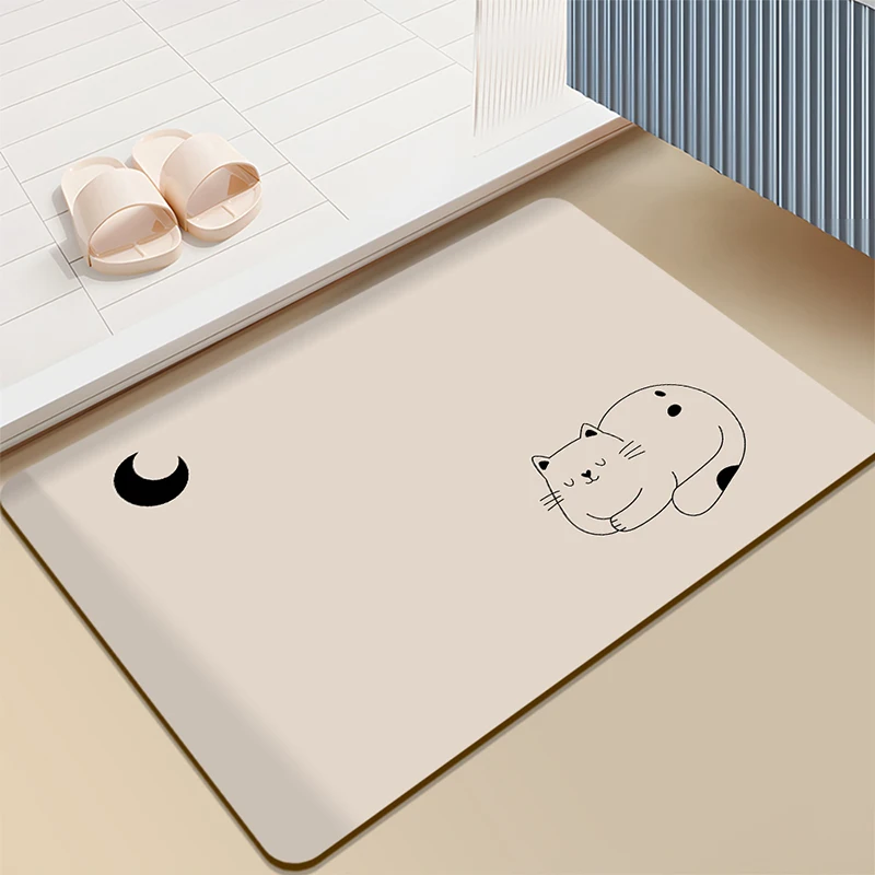 Widely popular Strong water absorption Shower pad  Carving Flowers Bathroom Bath  carpet