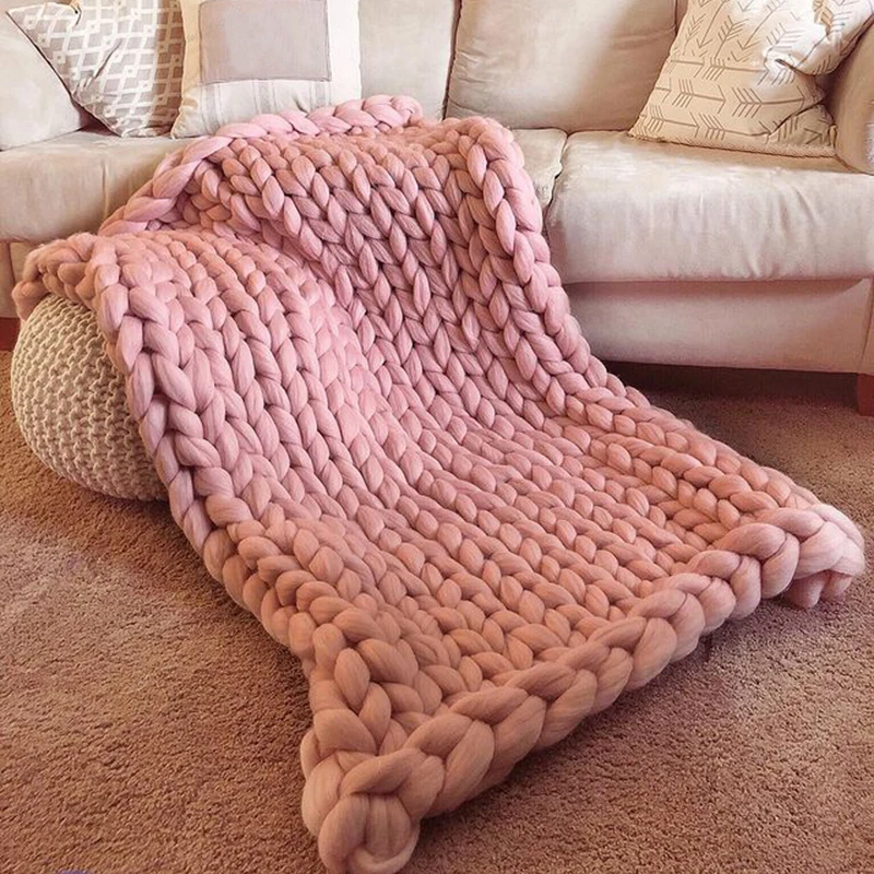 i@home baby wool queen size large light weight yellow blanket home throw