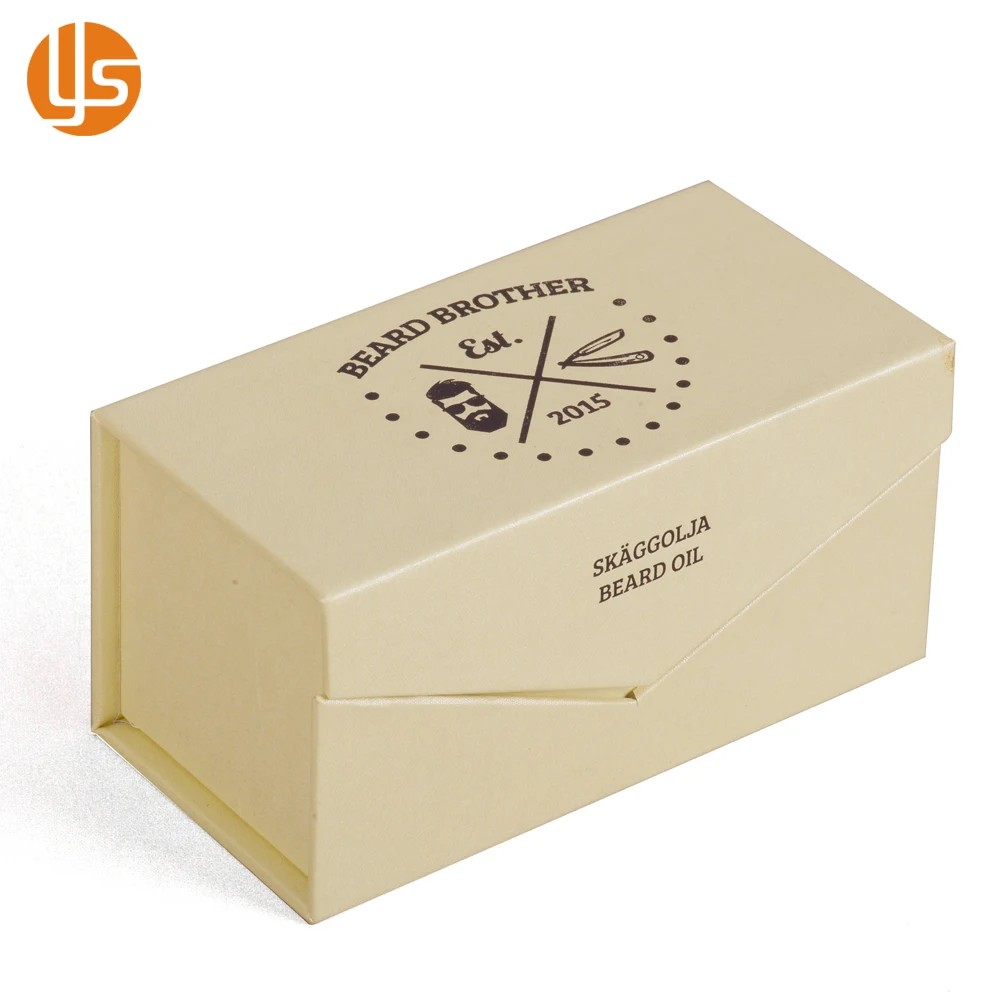 Custom luxury empty hair beard oil bottle gift packaging box