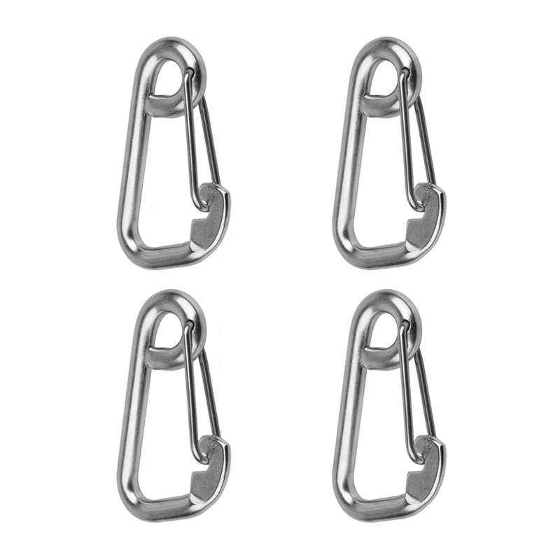FULE Good Quality Stainless Steel 25Kn Light Weight Rope With Round Stainless Spring Gate Snap Hook