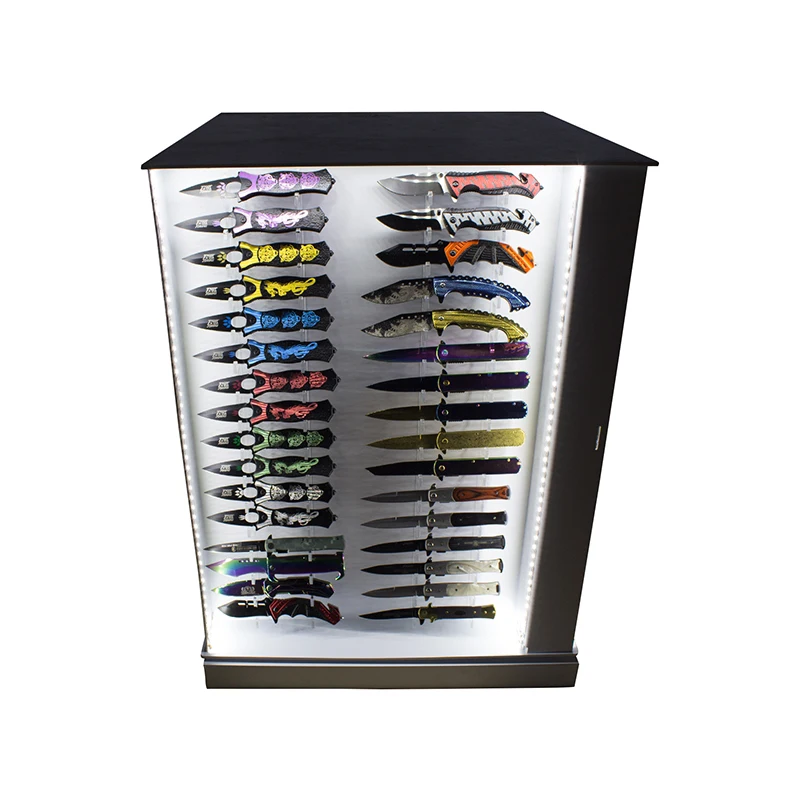 Free Sample Led Surrounding Acrylic Knife Collectible Display With Great Price