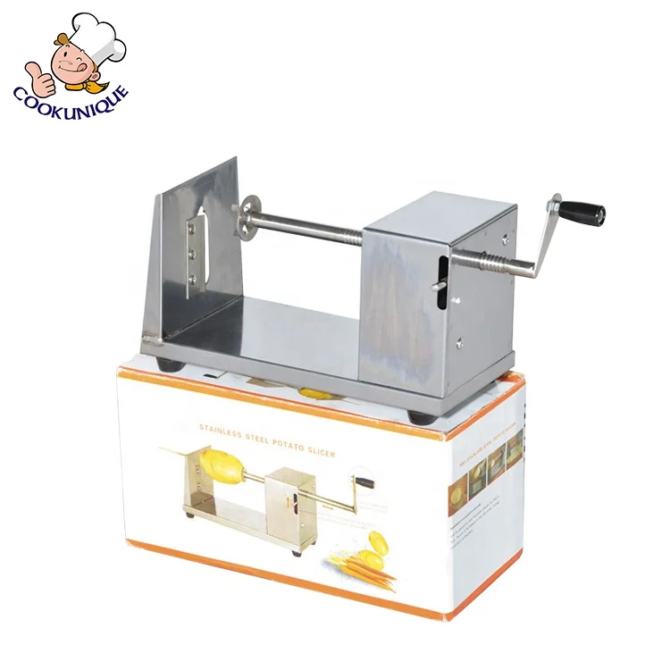 Stainless Steel Kitchen Potato Cutter Chips Fruit Spiral Slicer