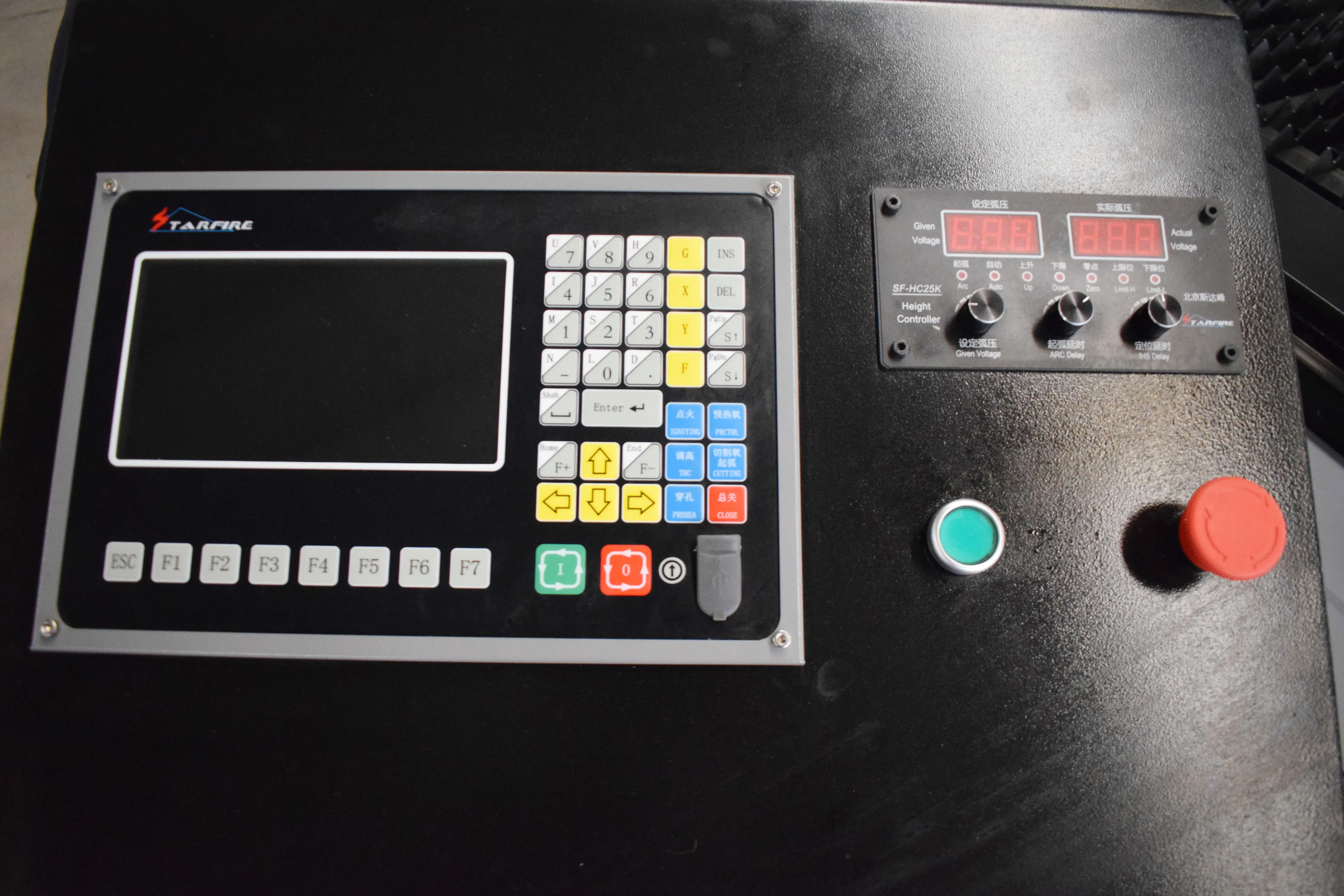 low price 1325 table type sheet metal cnc plasma cutter cutting machine with huayuan power supply