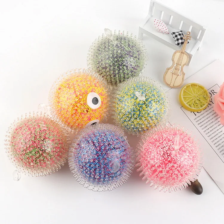 Creative Big Eye Air Foam Luminous Ball TPR Decompression Toy Extrusion