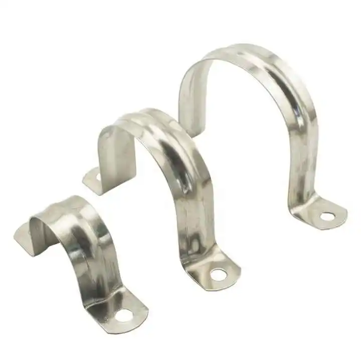 Galvanized Fitting 32-76mm German U Type Saddle Fastener American Stainless Steel Metal Hose Pipe Clamp Clip
