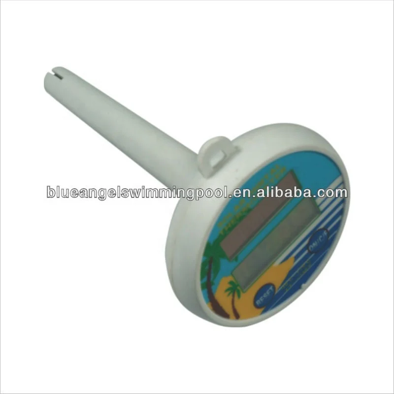 Solar Powered Digital LCD Thermometer Large Floating Easy Read For Water Temperature Shatter Resistant With String For Outdoor A