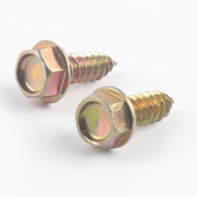 Hex Head Self Tapping Screws Factory White Yellow Zinc Plated Hex Socket Large Flat Head Self-Tapping Screw
