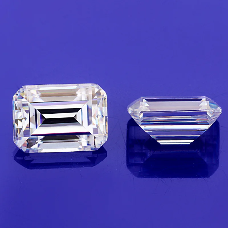 Moissanite emerald cut DEF synthetic gemstone manufacturers Moissanite loose stone lab grown diamond emerald cut