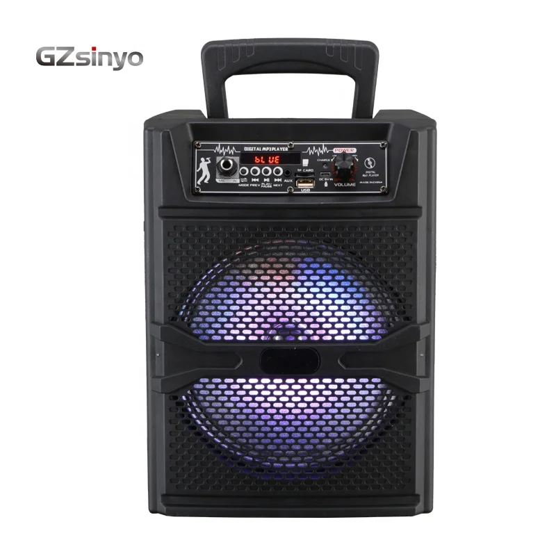 OEM/ODM portable trolley blue tooth speaker 8 inch karaoke outdoor battery speaker