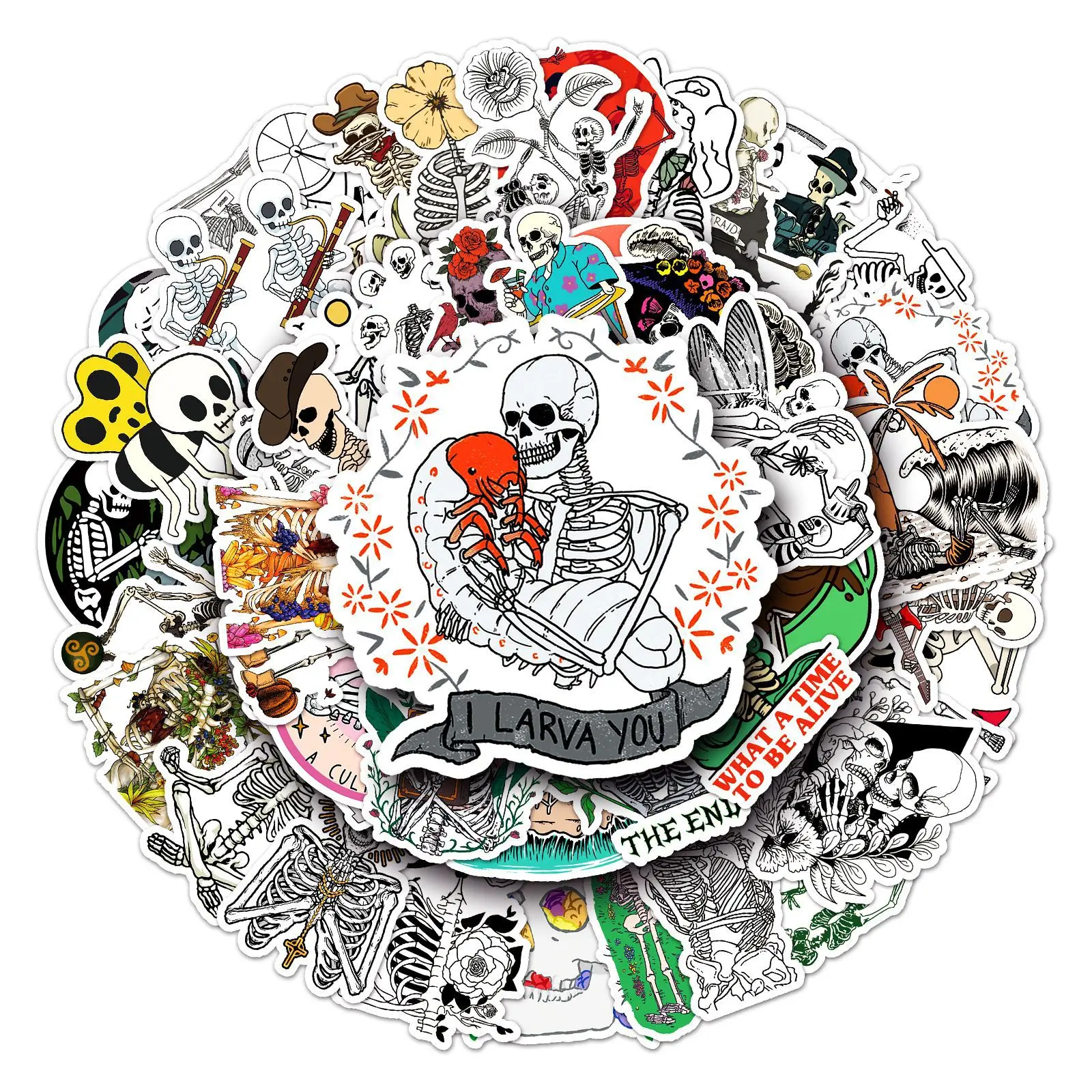 50PCS USA horror movie sticker graffiti halloween animatronics horror for teens skeleton art sticker